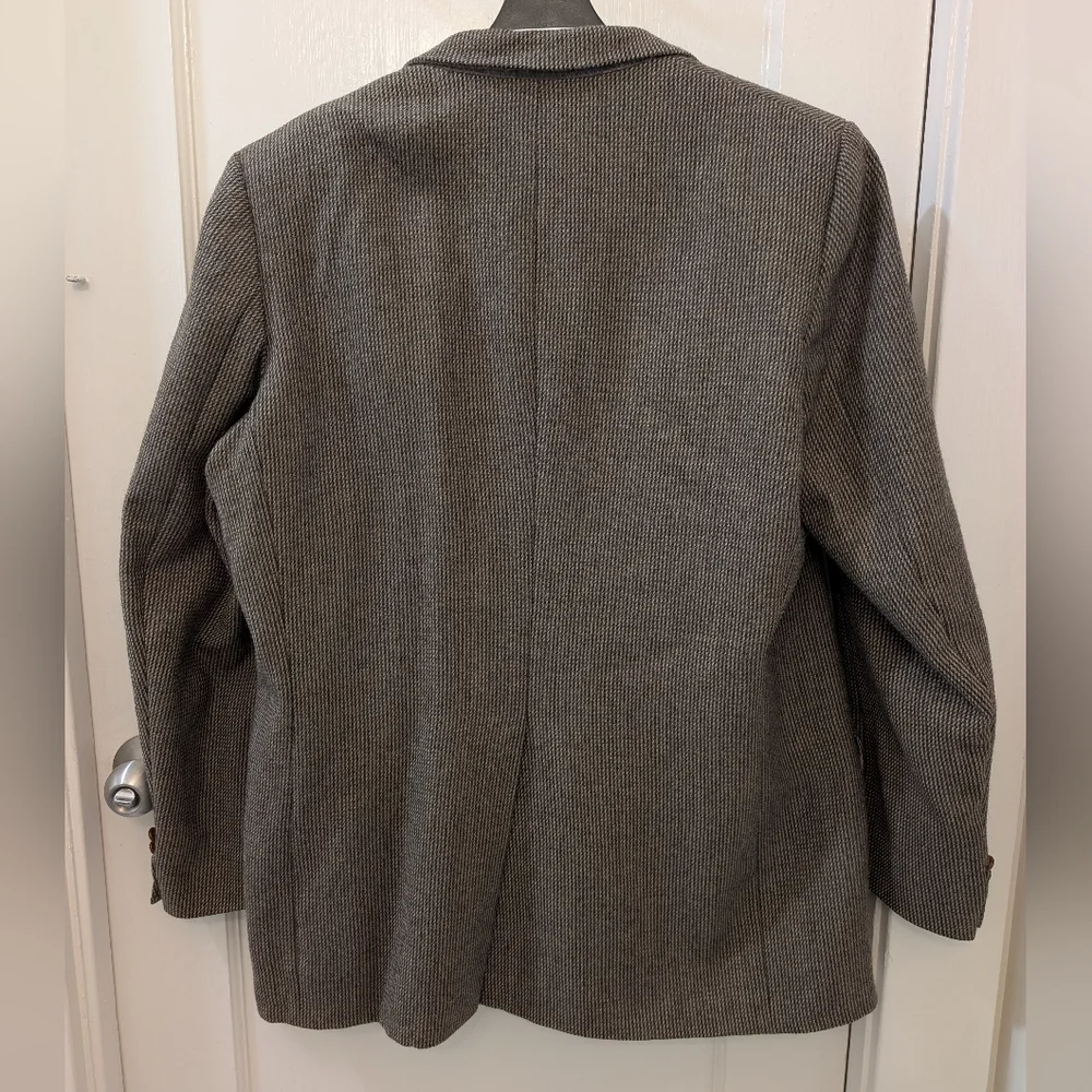 Vintage Valentino Sport Coat Jacket Tweed Wool Academia 44 46 Union Made USA
